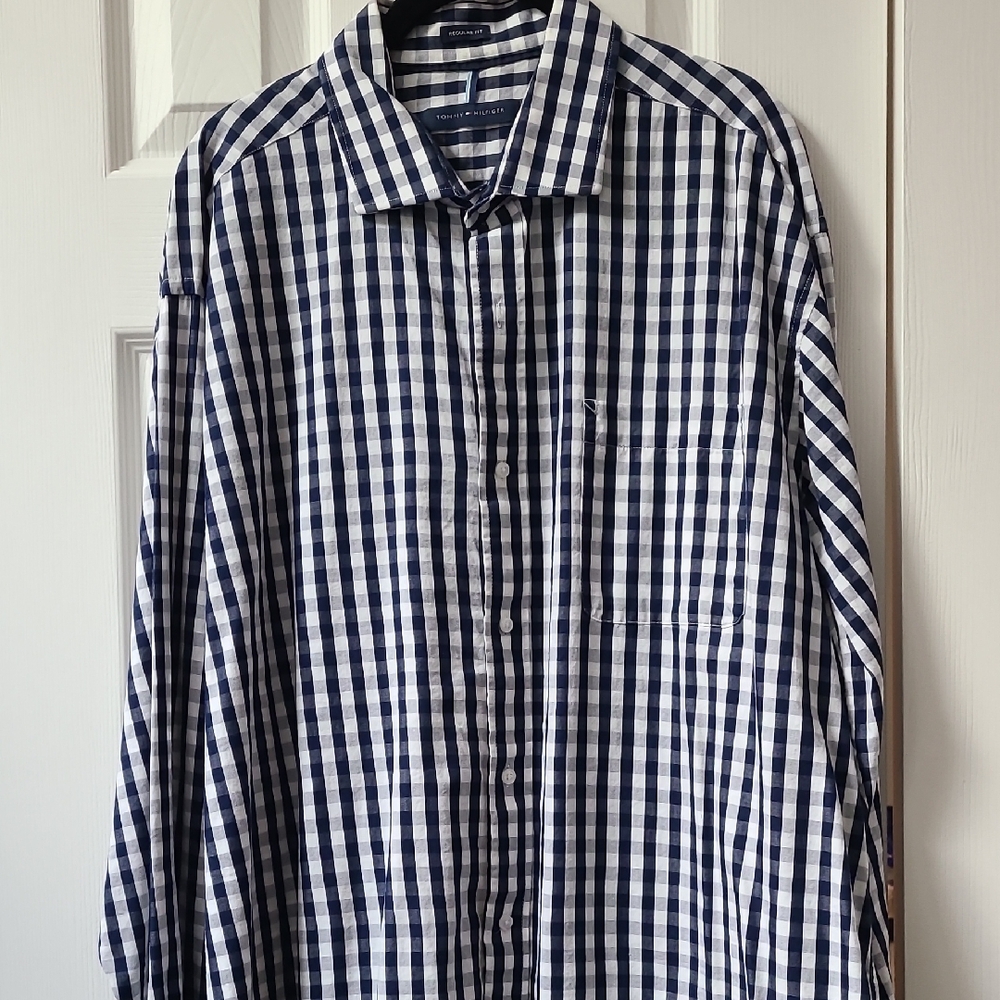 Men's Navy Checkered Shirt